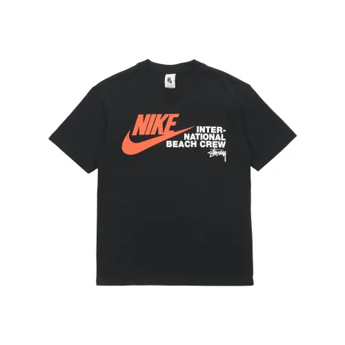 Stussy X NIKE Co Branded SERIES Черные Унисекс T Рубашки