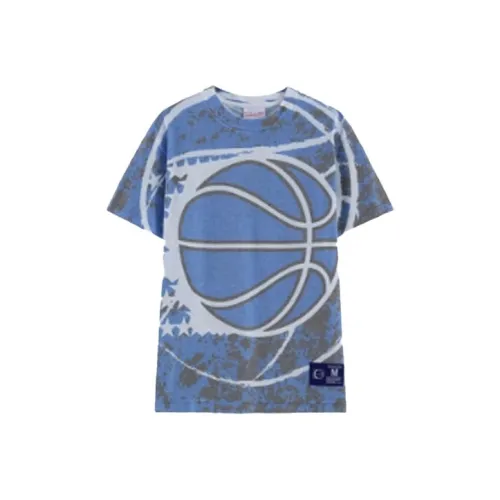 Mitchell Ness Blue Men's T-Shirts Mitchell Ness Синие Мужские Футболки