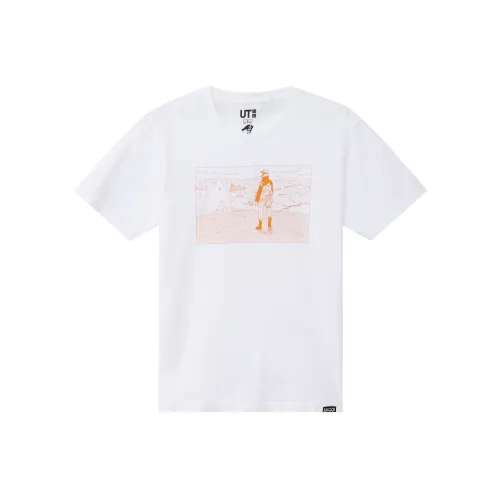 UNIQLO Белая унисекс футболка