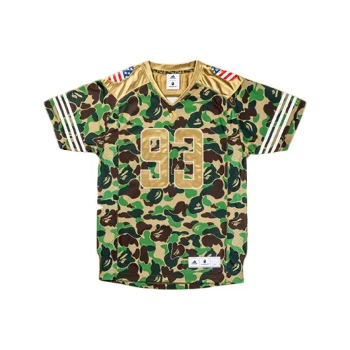 Adidas X BAPE совместный бренд Co Бренд Мужская футболка с коротким рукавом