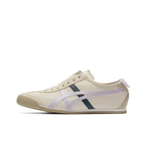 Onitsuka Tiger MEXICO 66 Slip Устойчивый к истиранию Низкий Топ Casual Унисекс Экрю
