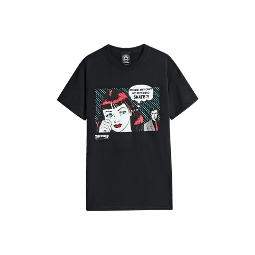 Thrasher T-Shirt US Version Unisex Black Т-Рубашка Thrasher US Version Унисекс Черная