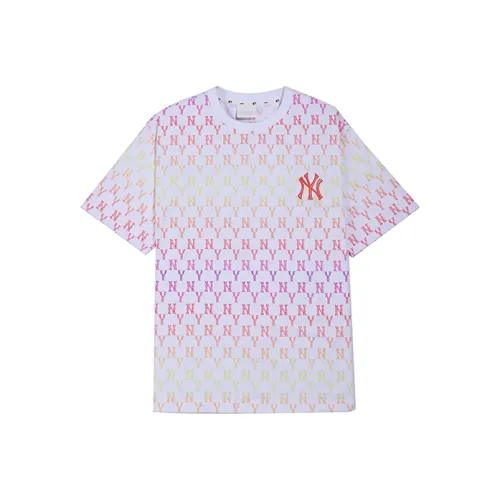 MLB Base Logo New York Yankees Прямой крой T-рубашка Унисекс Белый Красный