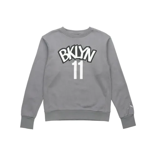 Джордан Свитшот Nets Мужской Темно-Серый Стальной