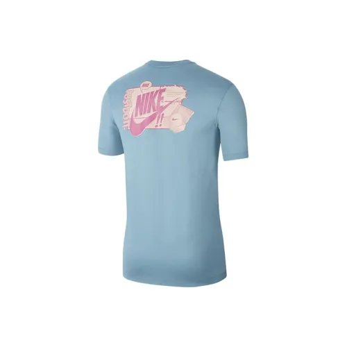 Nike Blue Men's T-Shirts Найк Синий Мужские Футболки