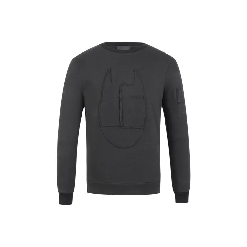 BOINIGAN VANITA Прямой крой Длинный рукав Т-рубашка Мужская Черная