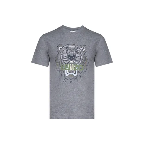 KENZO Classic Tiger Head Серый Мужской T-Рубашки