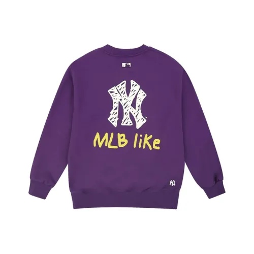 Mlb Base Logo Свитшот Унисекс Синий Фиолетовый
