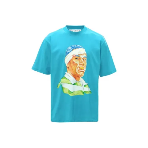 JW Anderson Мужские Синие T-рубашки