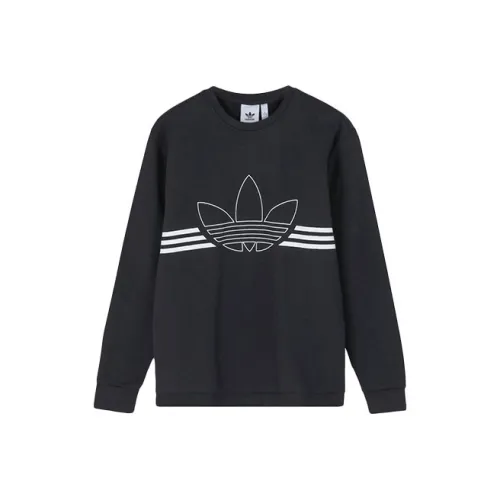 Adidas Originals OUTLINE CRW FLC Черные Мужские Свитшоты