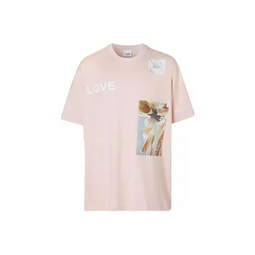 Burberry рубашка мужская цвет розовый украшенная снежинкой и камнем