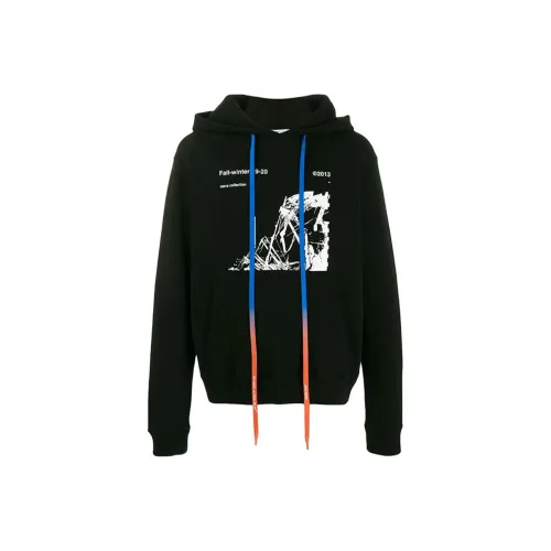 Off Белый SS19 Черный Мужские Толстовки