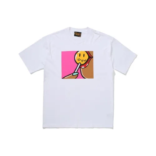 Drew House Smiley Collection Белая Унисекс Футболка