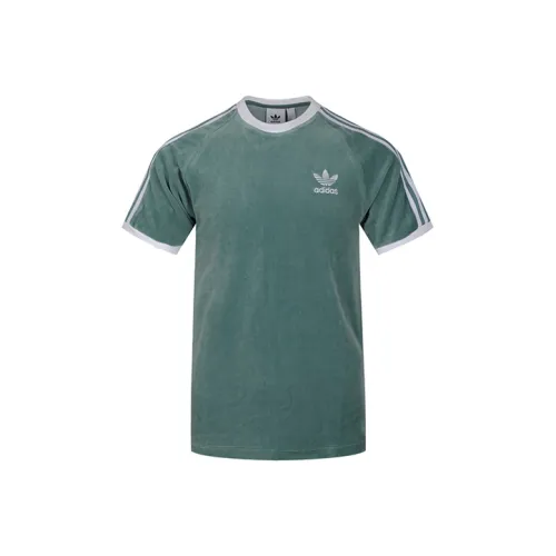 Adidas Originals Shamrock Retro Stripes T-Shirt Мужской Зеленый