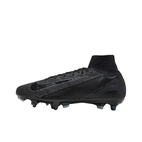 Nike Mercurial Superfly 10 Elite SG Мягкая трава Противоскользящие Устойчивые к истиранию Футбольные бутсы Унисекс Черный