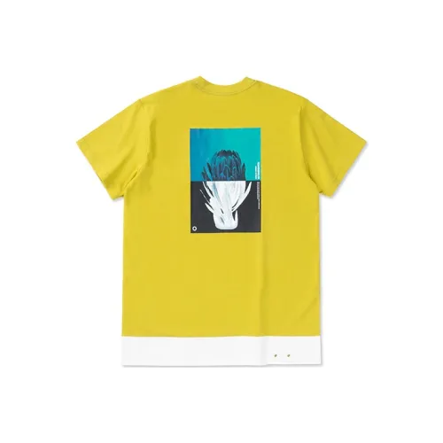 ROARINGWILD Прямой крой T-рубашка Унисекс Горчичный зеленый