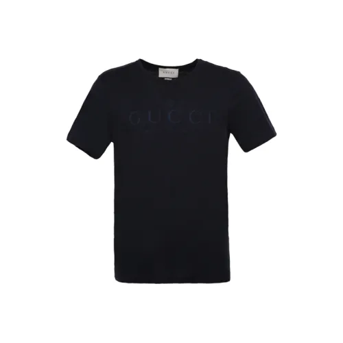 GUCCI Темно-синие мужские футболки T