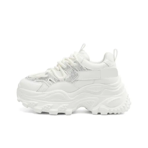 BOERDIQI Дышащий Легкий Увеличение Высоты Низкий Топ Толстая Подошва Женские Кроссовки