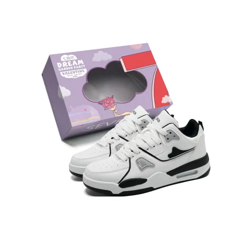 7 SEVFUN Износостойкий и Легкий Низкий Топ Скейтборд Кроссовки Мужские Белый Черный