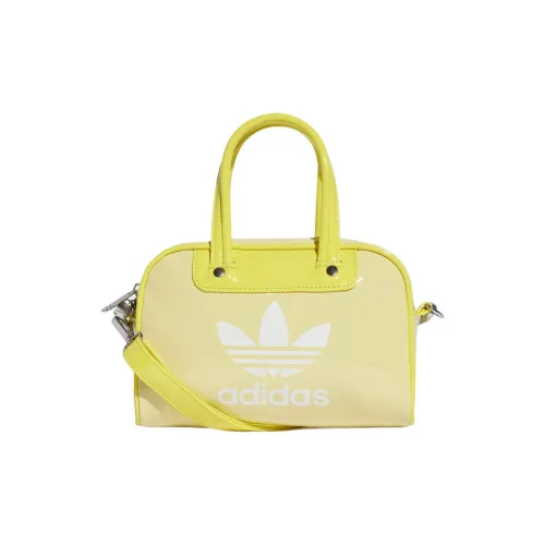 Adidas Originals Adicolor Полиуретан Bowling Bag Сумка через плечо Мини Сумка Женская Розовая Желтая