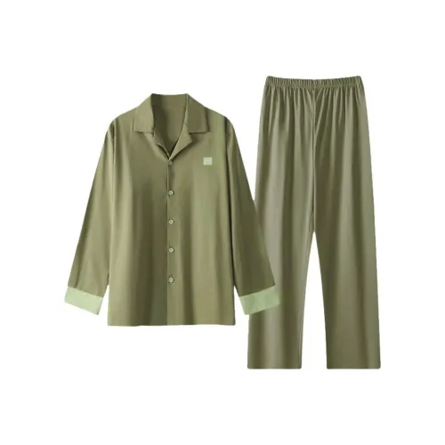 ZAO FU NIAO Пижамный комплект Мужской Темно-зеленый