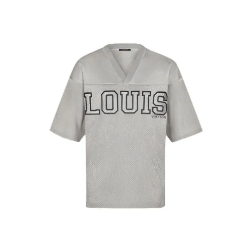LOUIS VUITTON Новые ежеквартальные продукты LV Серые Мужские T-рубашки