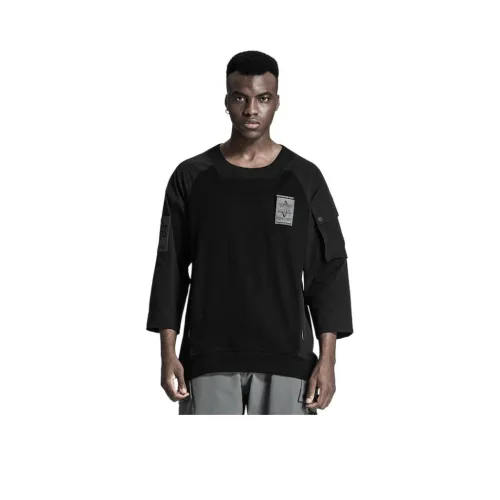 NORVINCY Комфортный и дышащий отводящий пот 100% хлопок тяжелый рукав 3 4 футболка унисекс