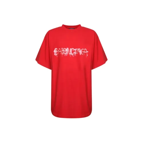 Balenciaga SS22 T-Shirt Loose Fit Men's Red Баленсиага SS22 T-Рубашка Свободного кроя Мужская Красная