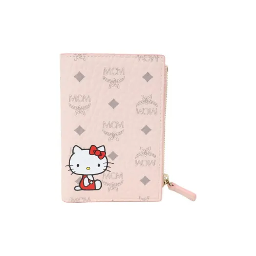 MCM HELLO KITTY Collaboration Visetos Дизайн Картхолдер Мини Женские Розовый