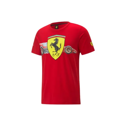 PUMA Ferrari Гонка Красный Мужская Футболка