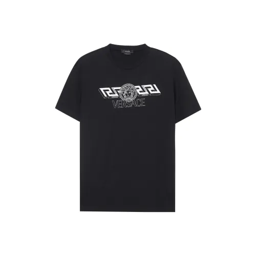 VERSACE Мужские черные T-рубашки