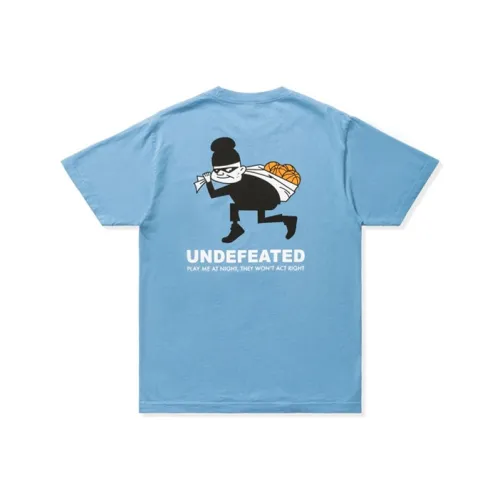 UNDEFEATED SS20 Круглый вырез Облегающий Прямой крой Короткий рукав Т-рубашка Unisex Light Синий