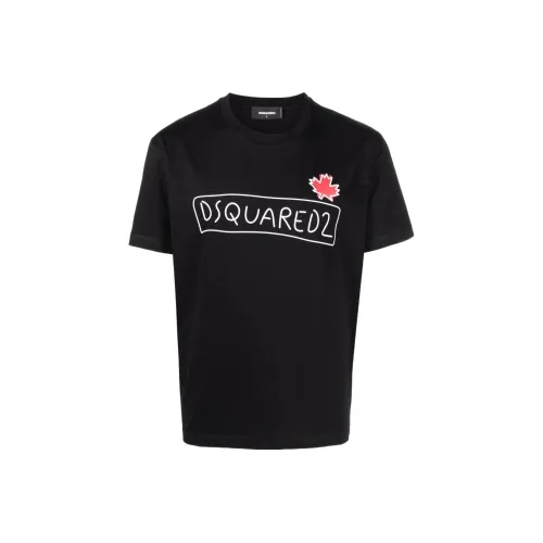 DSQUARED 2 Черные Мужские T-Рубашки