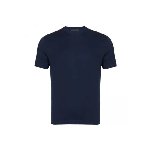 PRADA Темно-синие мужские футболки T