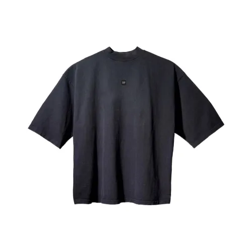 YEEZY Gap X Balenciaga Collaboration Промытый черный Унисекс Футболка
