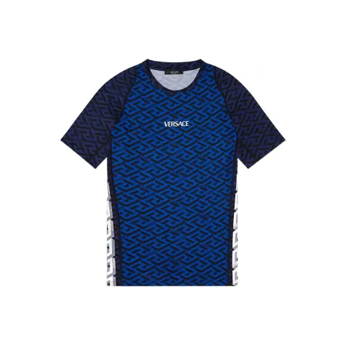 VERSACE Мужские синие T-рубашки