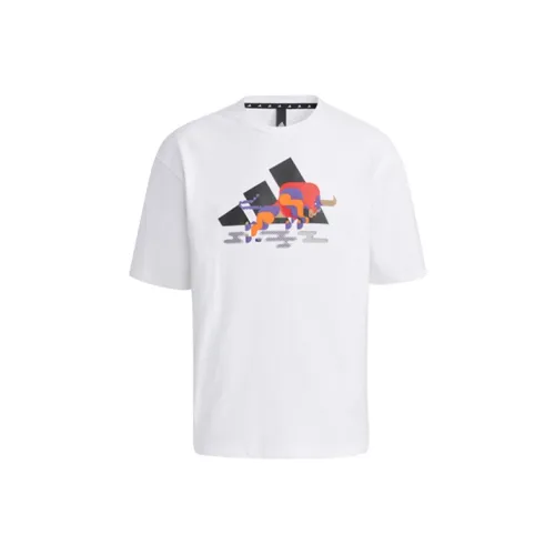 adidas CNY Collection Белый Мужской T-Рубашки