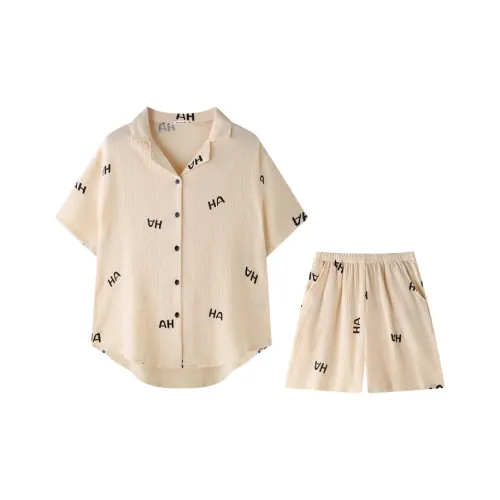 MEITENG Пижамный комплект женский абрикосовый