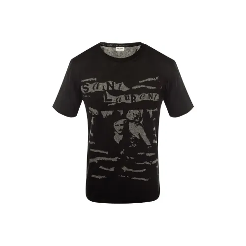 SAINT LAURENT T-рубашка мужская черная