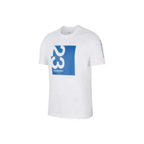 Jordan Air T-Shirt Мужская Белая и Синяя