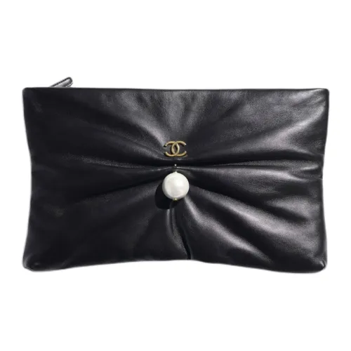 CHANEL Lambskin Large Women's Black