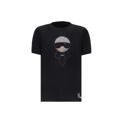 Fendi Черные Мужские T-Рубашки