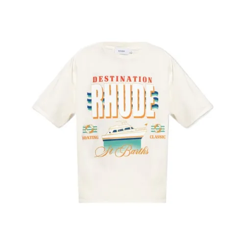 Rhude Экрю Унисекс Т-рубашка