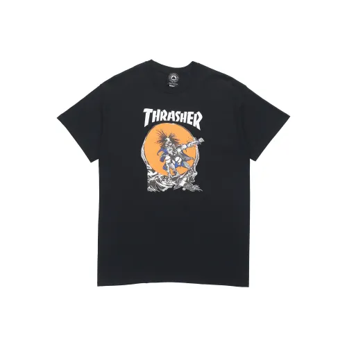 Thrasher T-Shirt US Version Unisex Black Т-Рубашка Thrasher US Version Унисекс Черная