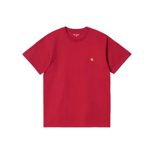 Carhartt WIP Red Men's T-Shirts Кархарт WIP Красный Мужские Футболки