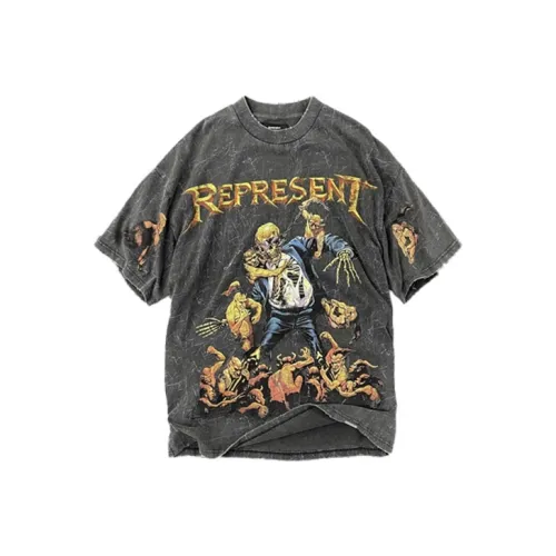 REPRESENT Винтажная серая унисекс футболка