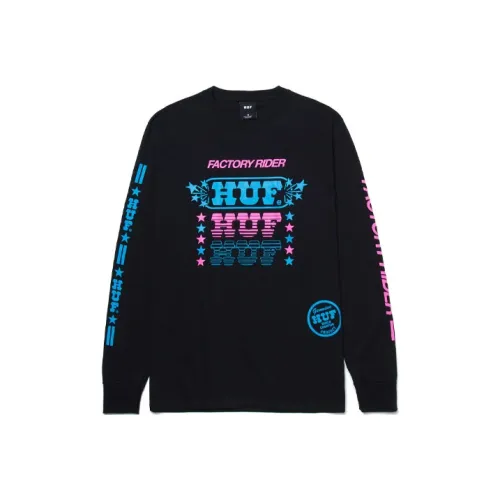 HUF Длинный рукав Т-рубашка Унисекс Черный