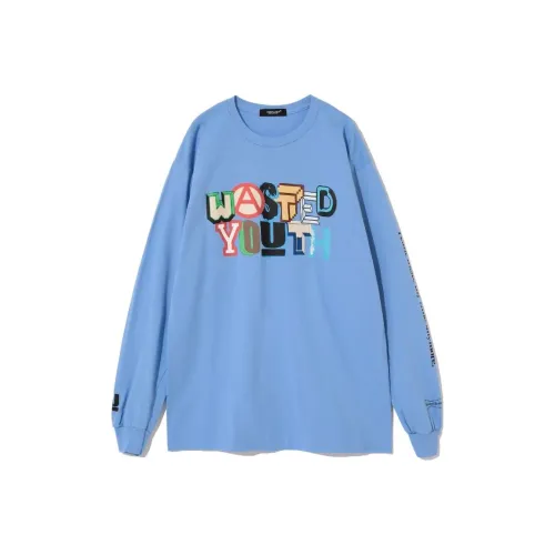 UNDERCOVER Светло-синяя унисекс футболка