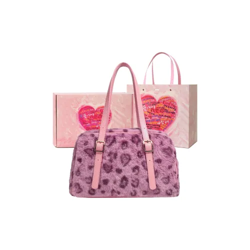 MINLUBAOLUO Велюр Сумка Средняя Женская Розовая