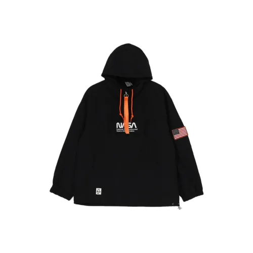 CHUMS x NASA Коллаборация Куртки Пальто Унисекс Черный